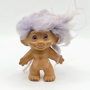 Vintage Dam Troll Doll - Classic Collectible With Lavender Hair